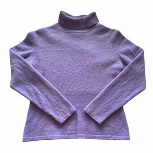 Cashmere purple turtleneck sweater